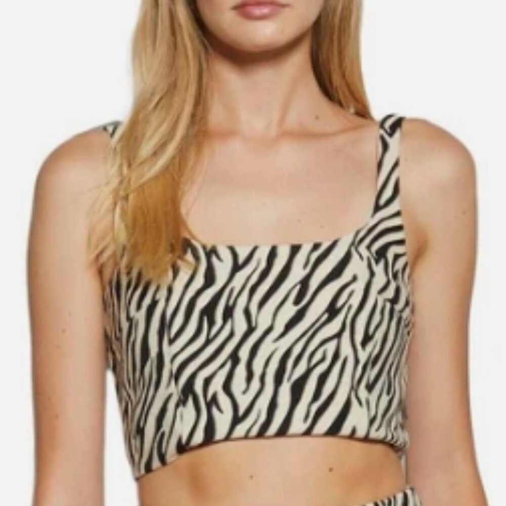 Bec + Bridge Cecile Zebra Back Zipper Crop Top – Size 2 – NWT